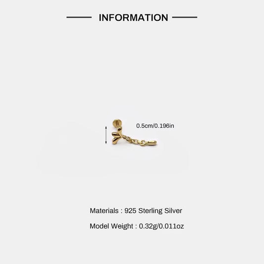 1PC Smooth Love Mini Exquisite Puncture Ear Bone Nail for Women Ins 925 Sterling Silver Geometric Zircon Stud Earring New